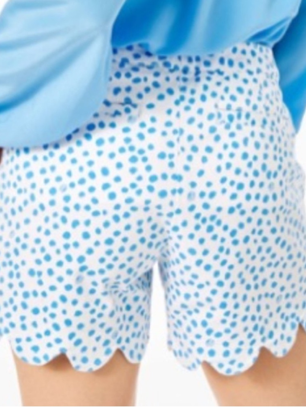 Lilly Pulitzer Buttercup Stretch Shorts Zanzibar Blue Dot Size 6 NWT - Picture 2 of 15